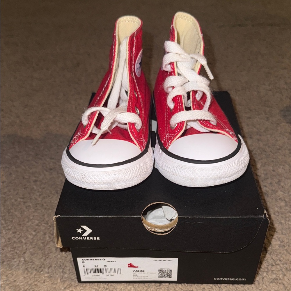 Converse Kids Red Canvas High-Tops